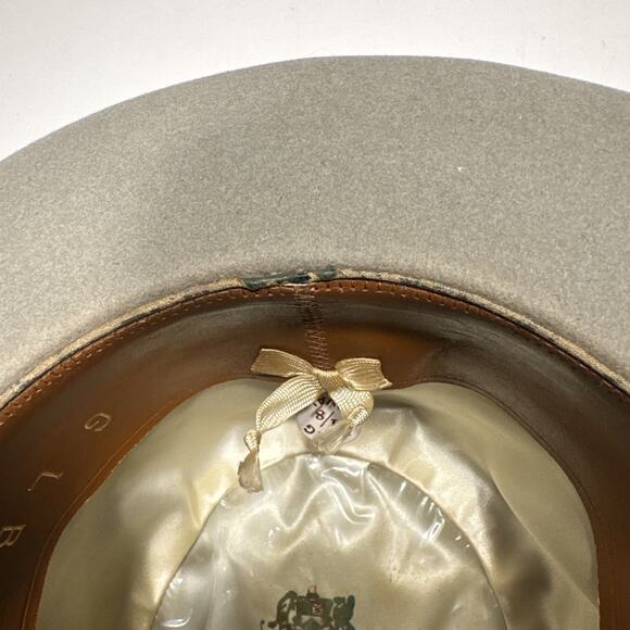 VTG Royal De Luxe Stetson GLB Silver/Grey Felt Fedora Hat Size L 1/8 Oval - Picture 7 of 13